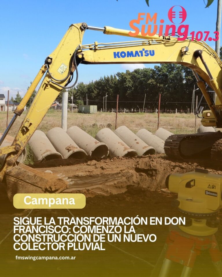 Sigue la transformación en Don Francisco: comenzó la construcción de un nuevo colector pluvial