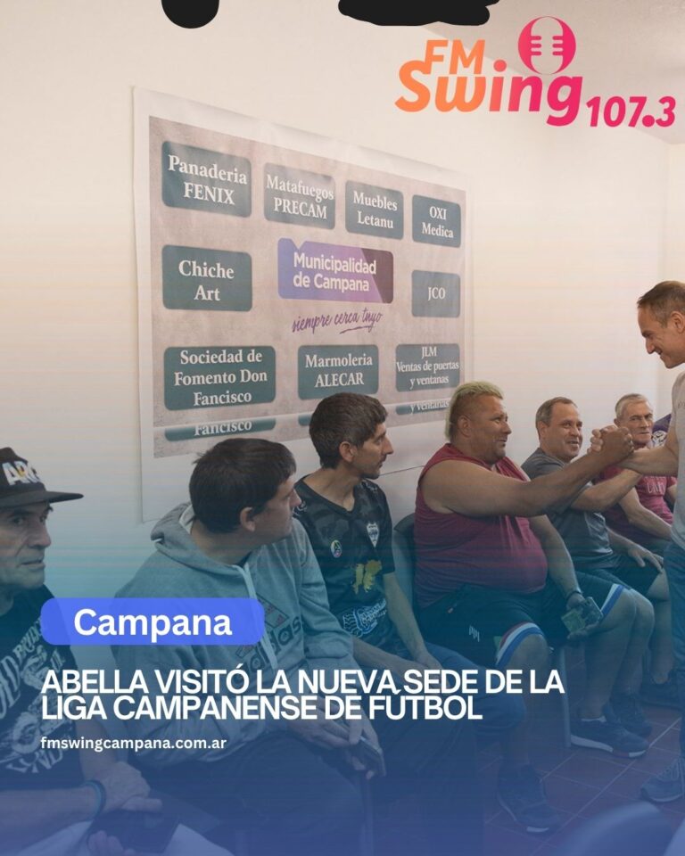 Abella visitó la nueva sede de la Liga Campanense de Fútbol