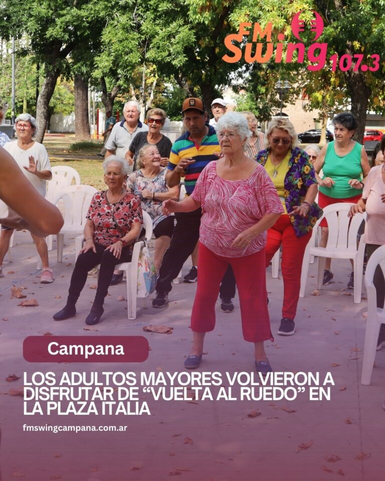 Los adultos mayores volvieron a disfrutar de “Vuelta al Ruedo” en la Plaza Italia