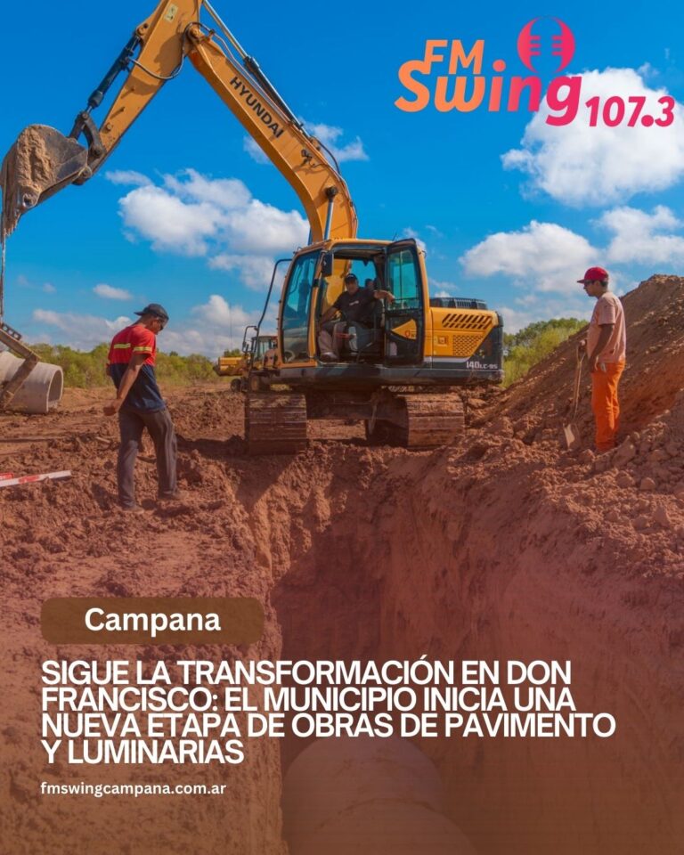 Sigue la transformación en Don Francisco: el Municipio inicia una nueva etapa de obras de pavimento y luminarias