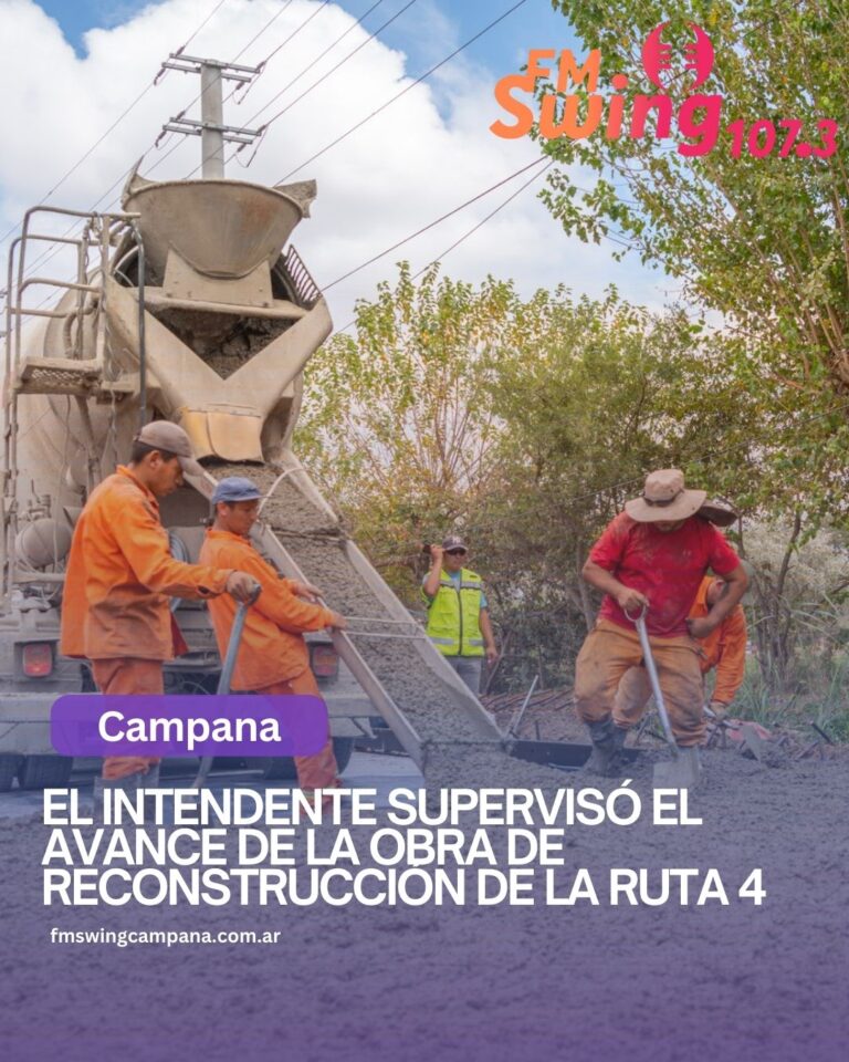 El Intendente supervisó el avance de la obra de reconstrucción de la Ruta 4