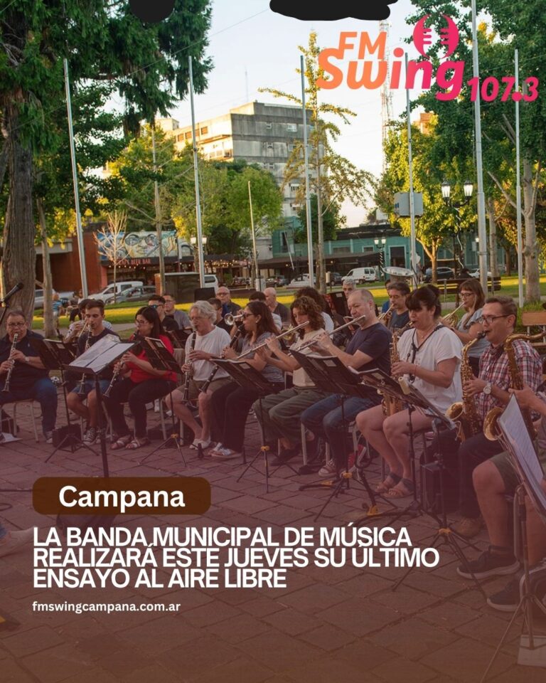 La Banda Municipal de Música realizará este jueves su último ensayo al aire libre