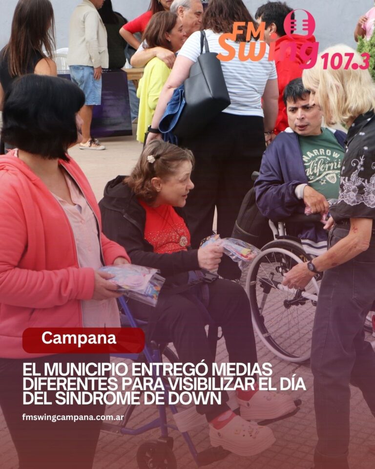 El Municipio entregó medias diferentes para visibilizar el Día del Síndrome de Down