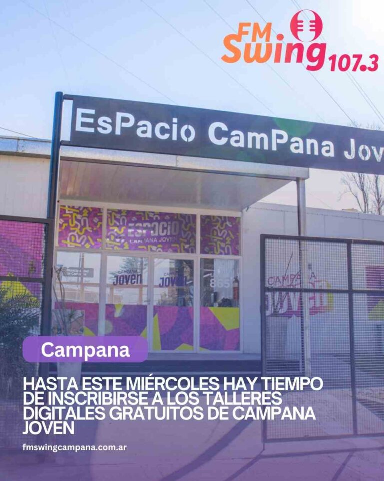 Hasta este miércoles hay tiempo de inscribirse a los talleres digitales gratuitos de Campana Joven