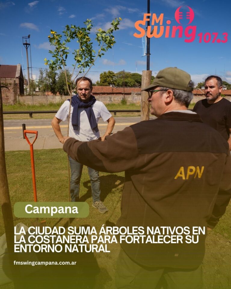 Campana suma árboles nativos en la Costanera para fortalecer su entorno natural