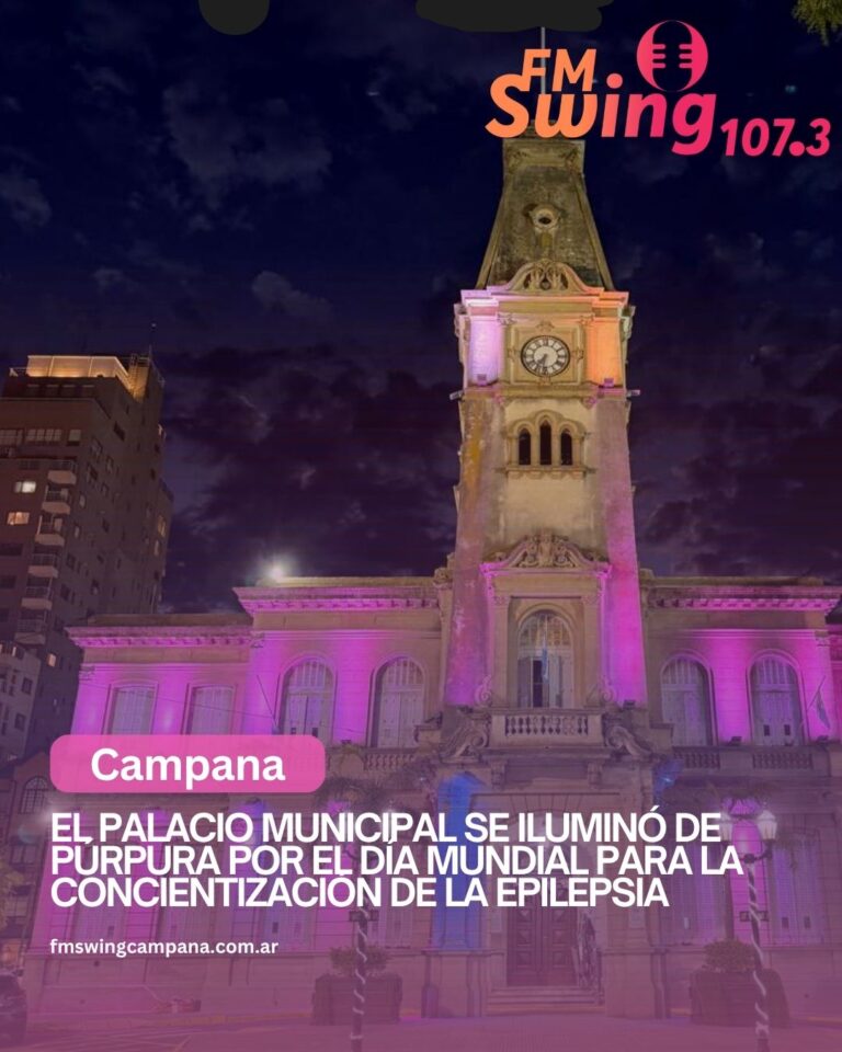 El Palacio Municipal se iluminó de púrpura por el Día Mundial para la Concientización de la Epilepsia