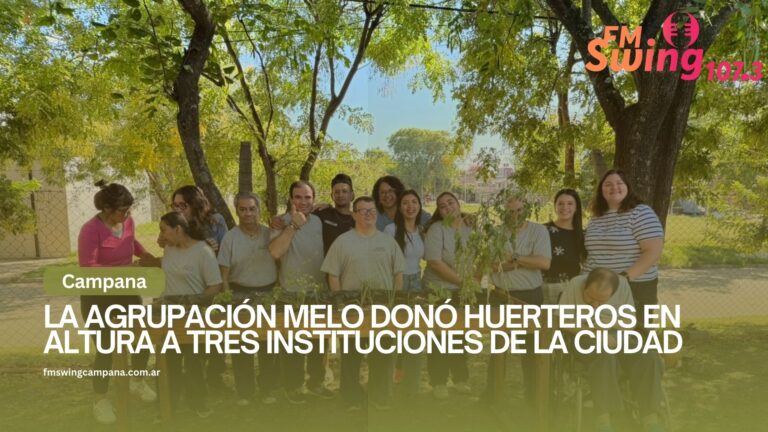 La Agrupación Melo donó huerteros en altura a tres instituciones de la ciudad