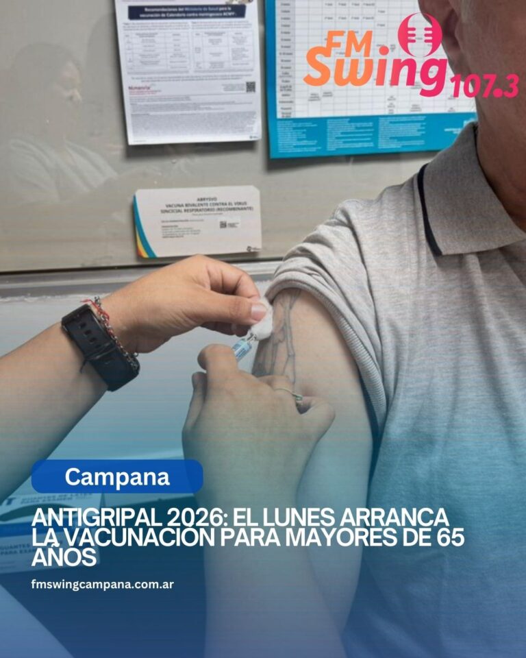 Antigripal 2026: el lunes arranca la vacunación para mayores de 65 años