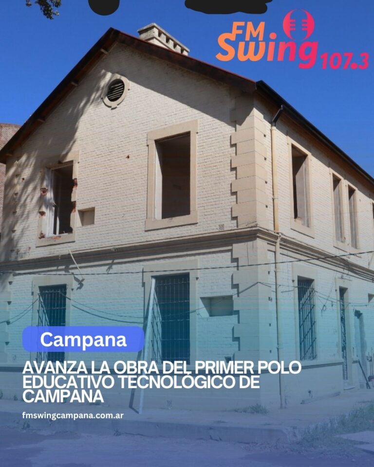 Avanza la obra del primer Polo Educativo Tecnológico de Campana