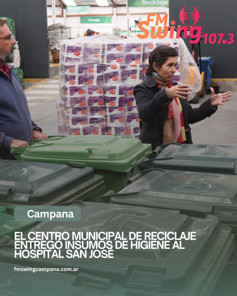 El Centro Municipal de Reciclaje entregó insumos de higiene al Hospital San José