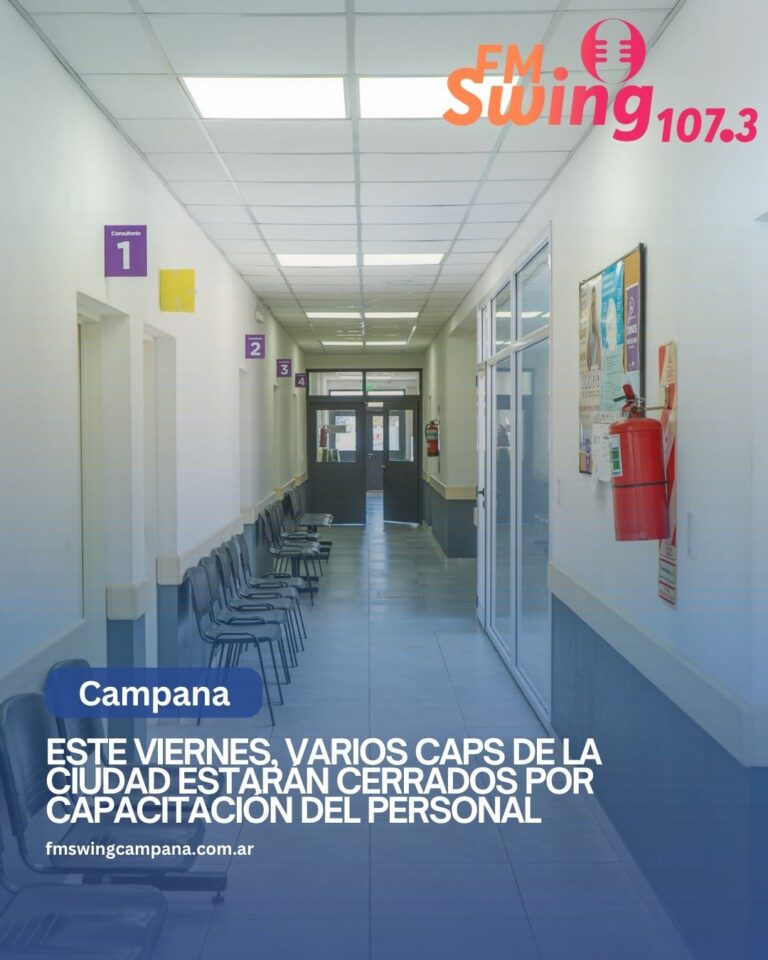 Este viernes, varios CAPS de la ciudad estarán cerrados por capacitación del personal