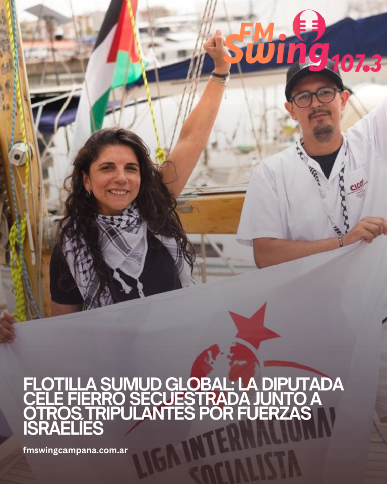 Flotilla Sumud Global: La diputada Cele Fierro secuestrada junto a otros tripulantes por fuerzas israelíes