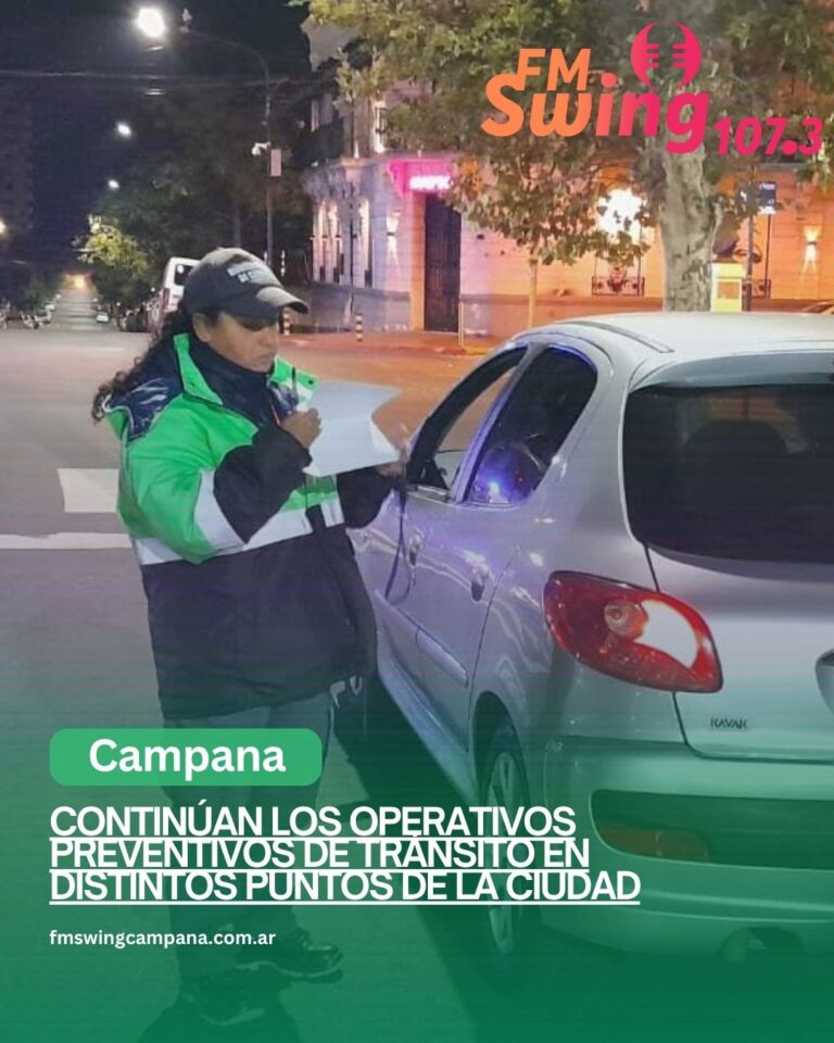 Continúan los operativos preventivos de tránsito en distintos puntos de la ciudad