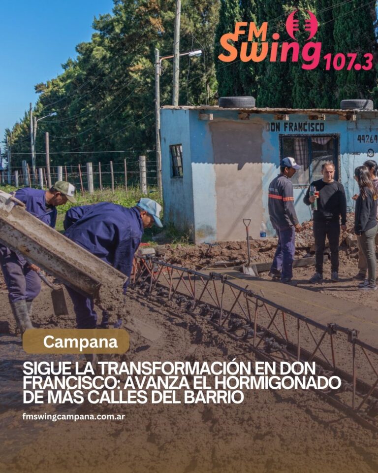 Sigue la transformación en Don Francisco: avanza el hormigonado de más calles del barrio