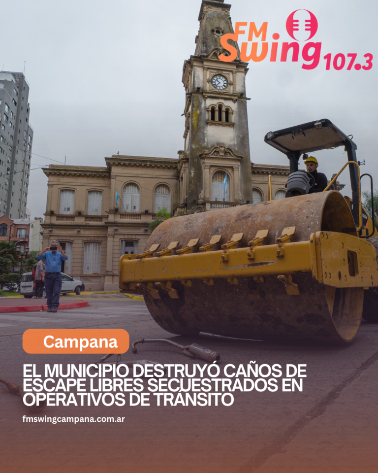 El Municipio destruyó caños de escape libres secuestrados en operativos de tránsito