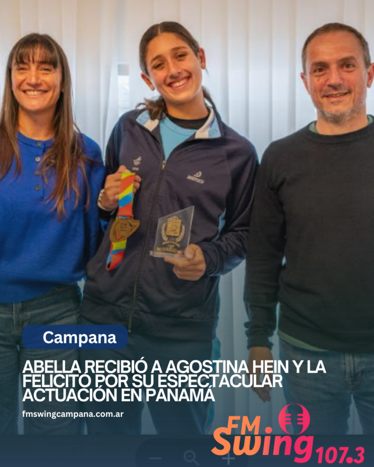 Abella recibió a Agostina Hein y la felicitó por su espectacular actuación en Panamá