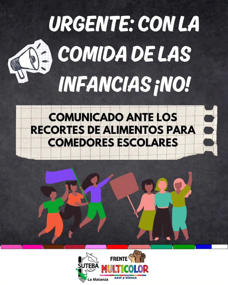 Ajuste bonaerense y protestas, con el alimento de pibes y familias no, el hambre no espera