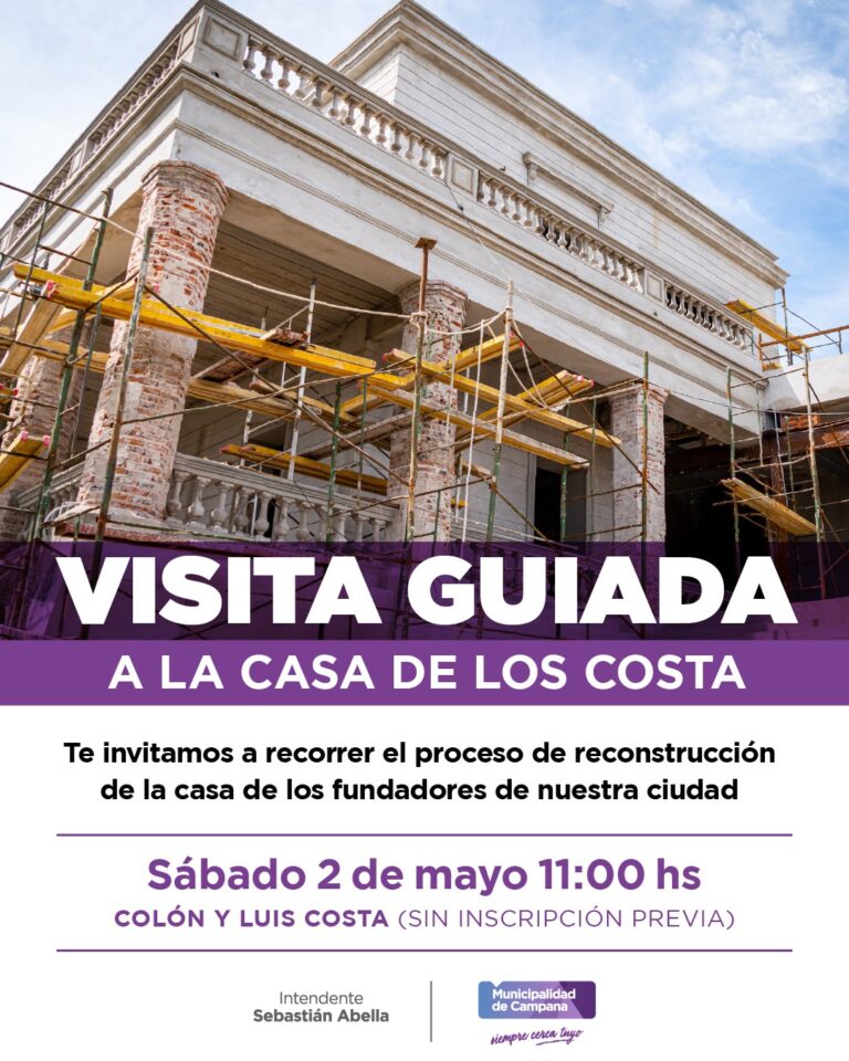 Este sábado habrá una nueva visita a la obra de la Casa de los Costa