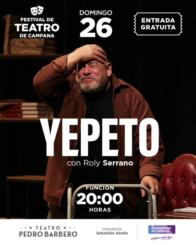 Yepeto, con Roly Serrano, será el gran cierre del Festival de Teatro de Campana
