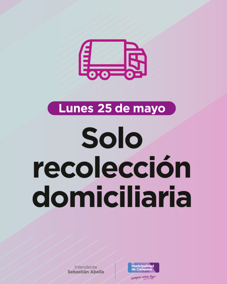 El lunes feriado habrá recolección domiciliaria de residuos