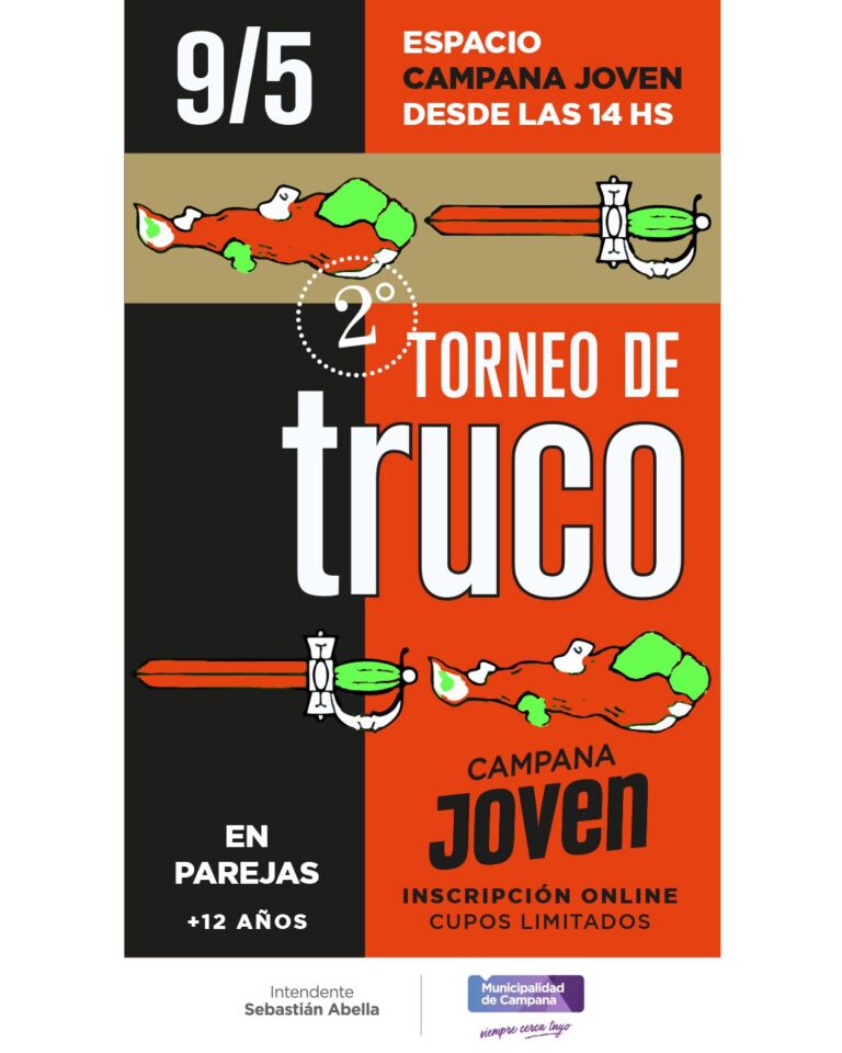 Espacio Campana Joven: se viene el segundo torneo del año de truco en pareja