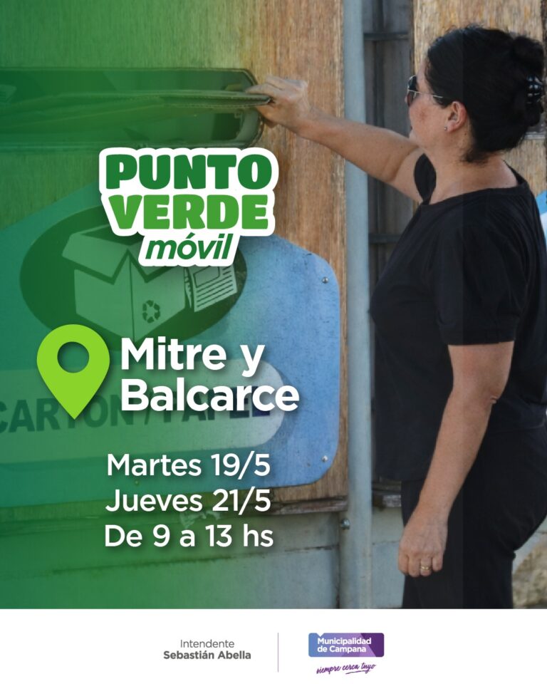 El Punto Verde Móvil estará mañana y el jueves en avenida Mitre y Balcarce