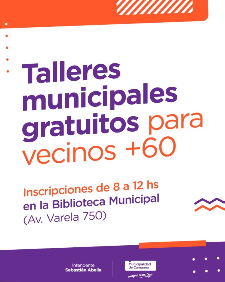 La Dirección de Adultos Mayores suma nuevos talleres gratuitos para vecinos +60