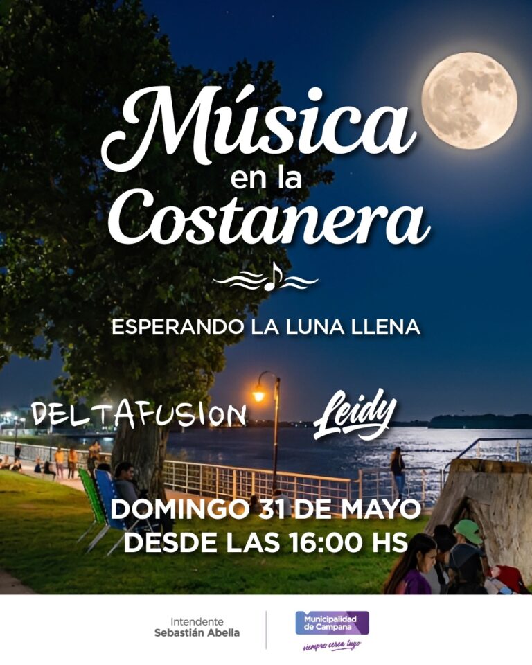 Bajo la luna llena, la música vuelve a ser protagonista en la Costanera
