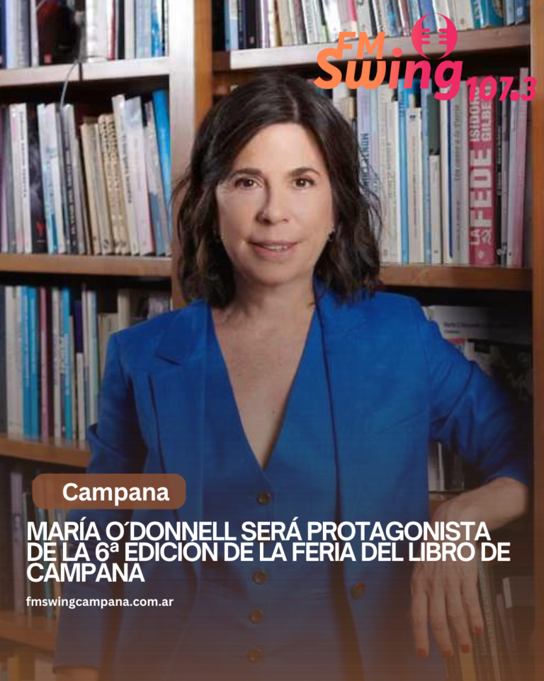 María O´Donnell será protagonista de la 6ª edición de la Feria del Libro de Campana