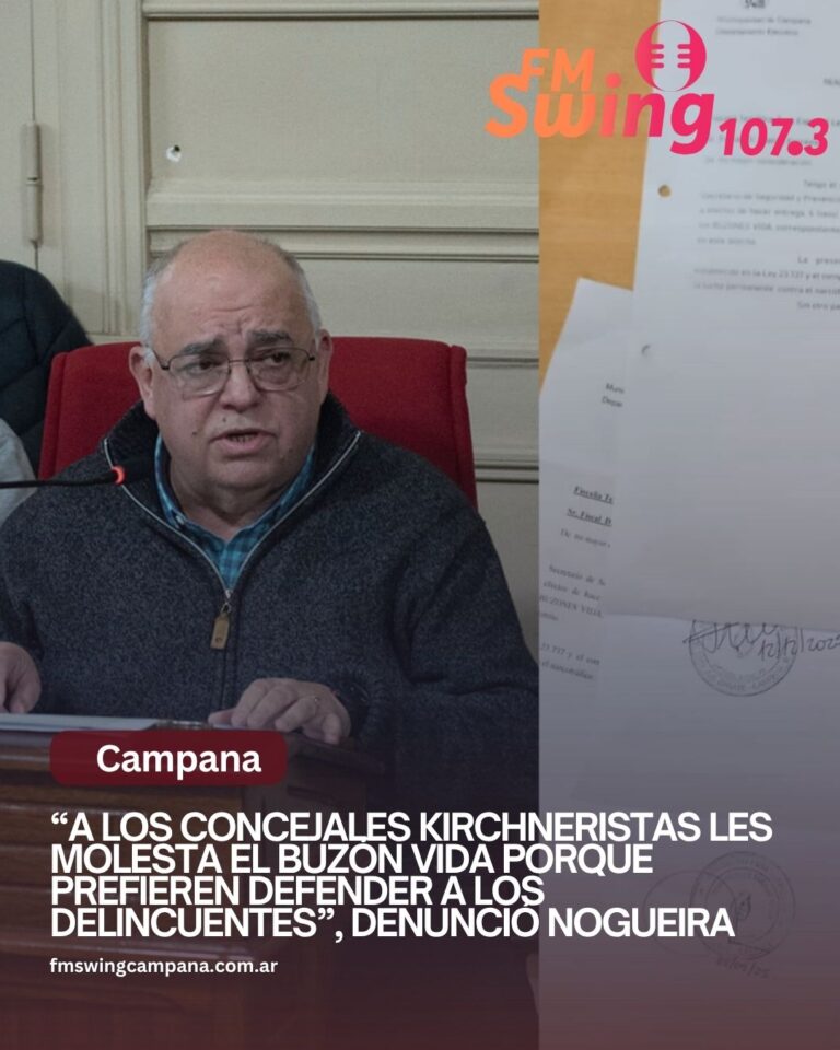 “A los concejales kirchneristas les molesta el Buzón Vida porque prefieren defender a los delincuentes”, denunció Nogueira