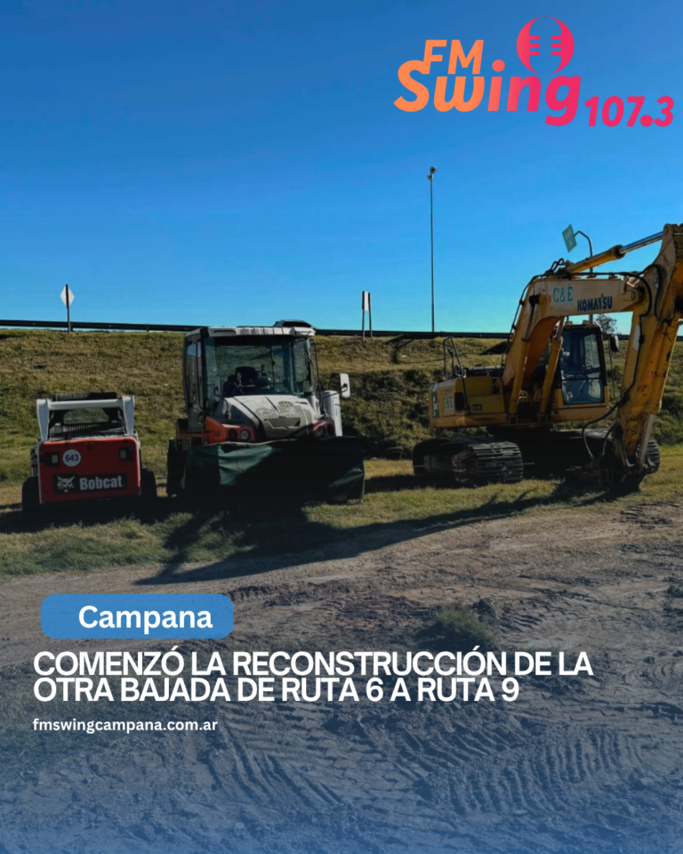 Comenzó la reconstrucción de la otra bajada de ruta 6 a Ruta 9