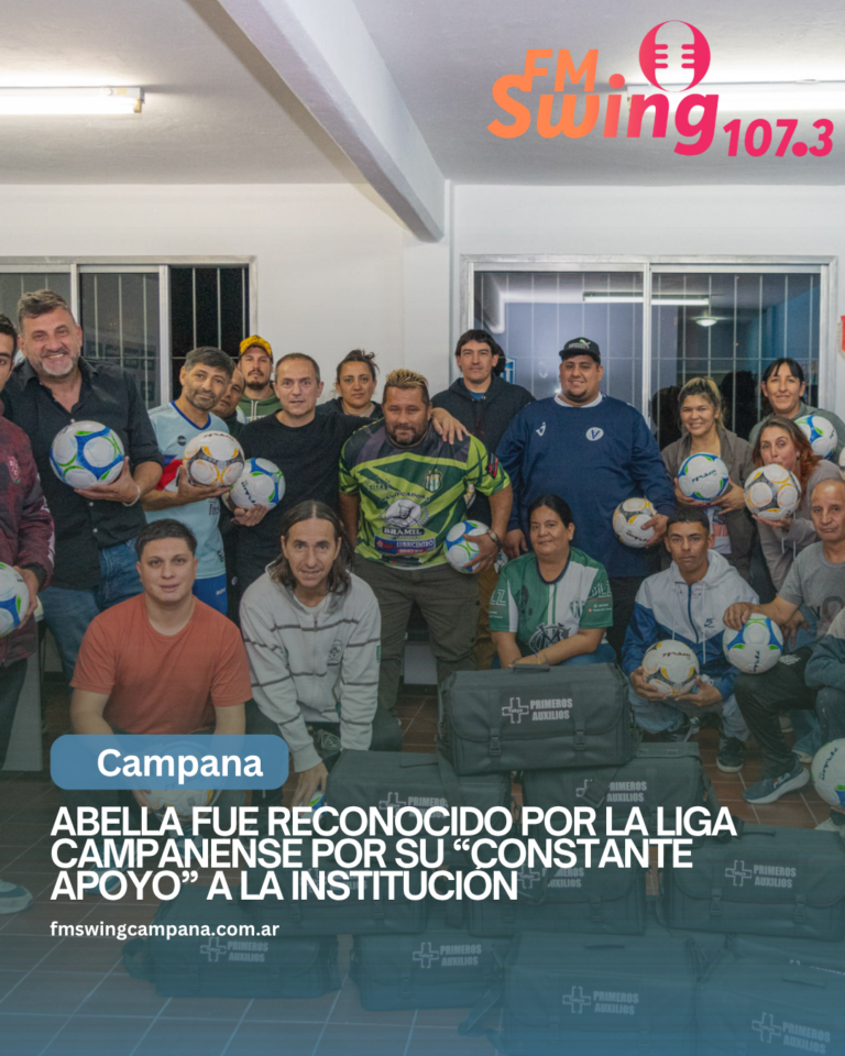 Abella fue reconocido por la Liga Campanense por su “constante apoyo” a la institución
