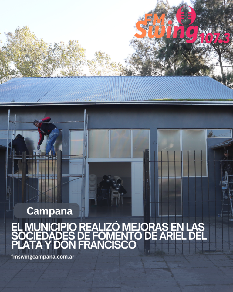El Municipio realizó mejoras en las sociedades de fomento de Ariel del Plata y Don Francisco
