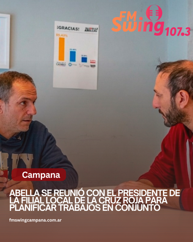 Abella se reunió con el presidente de la filial local de la Cruz Roja para planificar trabajos en conjunto