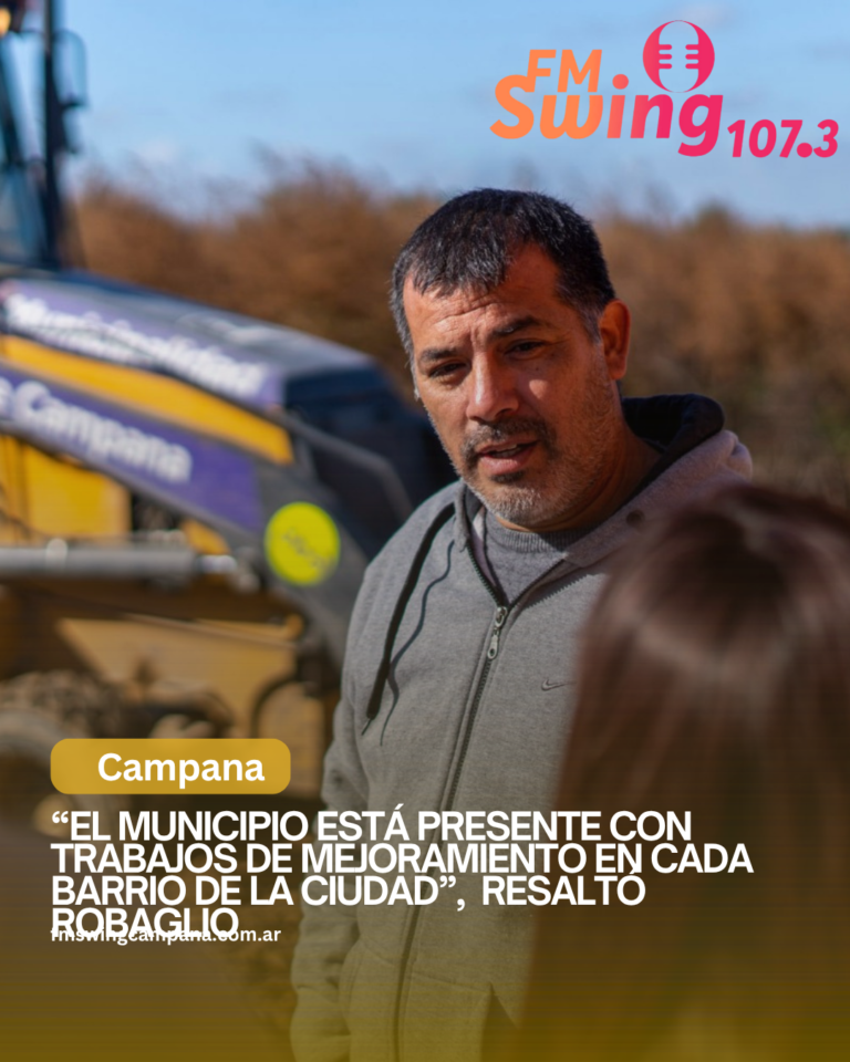 “El Municipio está presente con trabajos de mejoramiento en cada barrio de la ciudad”, resaltó Robaglio