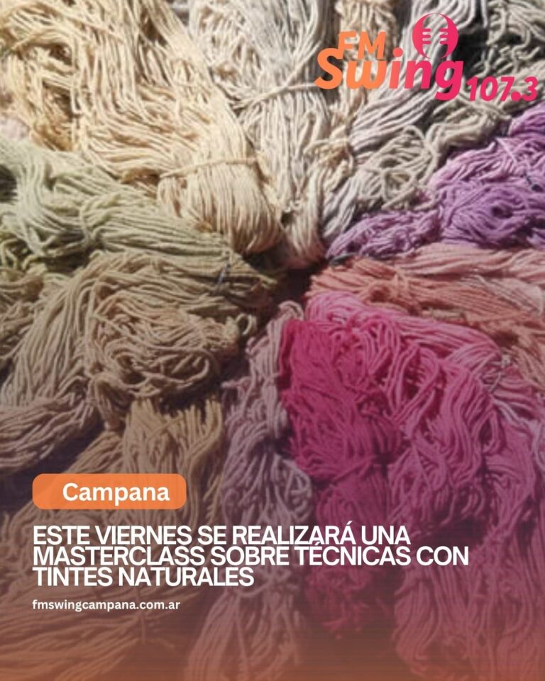 Este viernes se realizará una masterclass sobre técnicas con tintes naturales