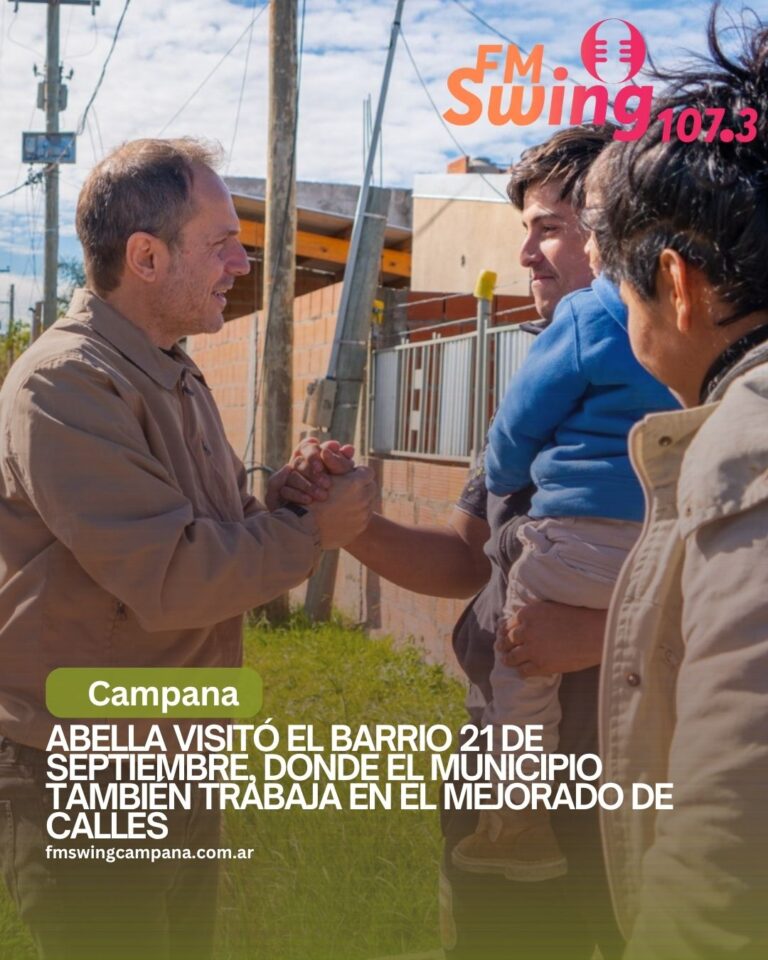 Abella visitó el barrio 21 de Septiembre, donde el Municipio también trabaja en el mejorado de calles