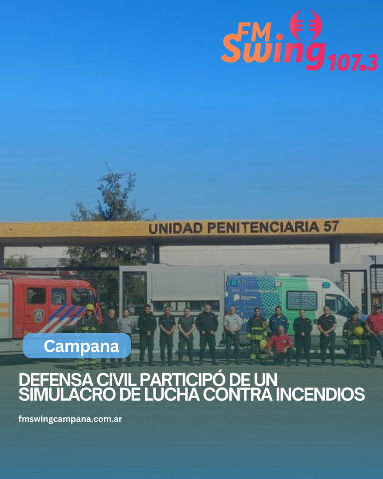 Defensa Civil participó de un simulacro de lucha contra incendios