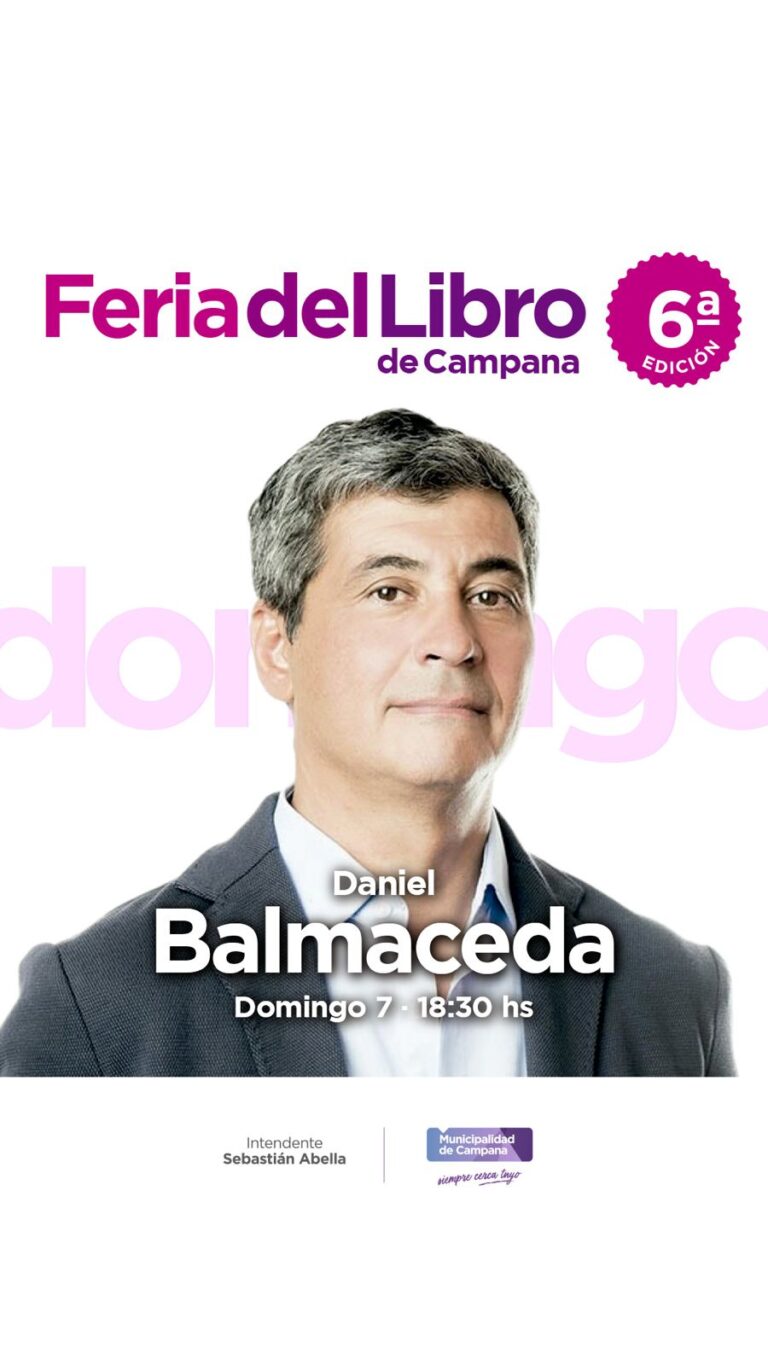 El historiador Daniel Balmaceda será otra de las grandes presencias en la Feria del Libro de Campana