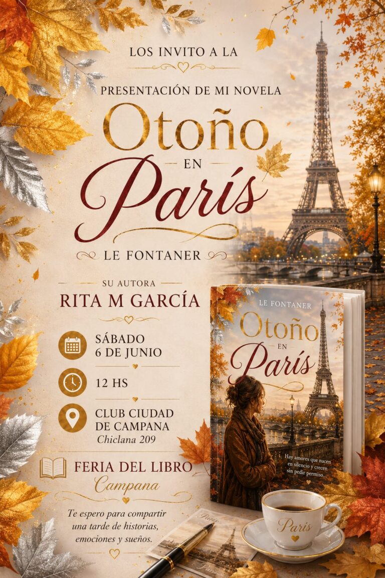 La escritora Rita M. García presenta su novela «Otoño en París» en la Feria del Libro de Campana