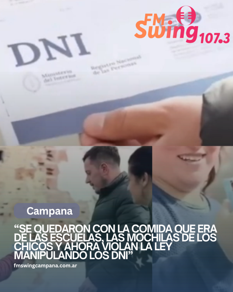 “SE QUEDARON CON LA COMIDA QUE ERA DE LAS ESCUELAS, LAS MOCHILAS DE LOS CHICOS Y AHORA VIOLAN LA LEY MANIPULANDO LOS DNI”