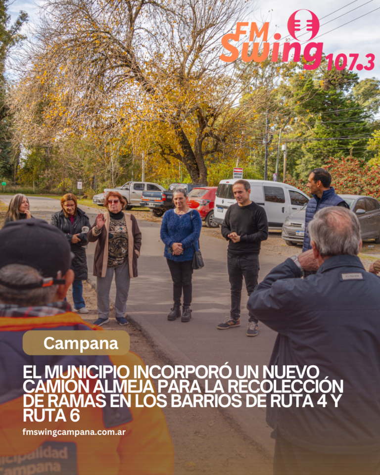 El Municipio incorporó un nuevo camión almeja para la recolección de ramas en los barrios de Ruta 4 y Ruta 6