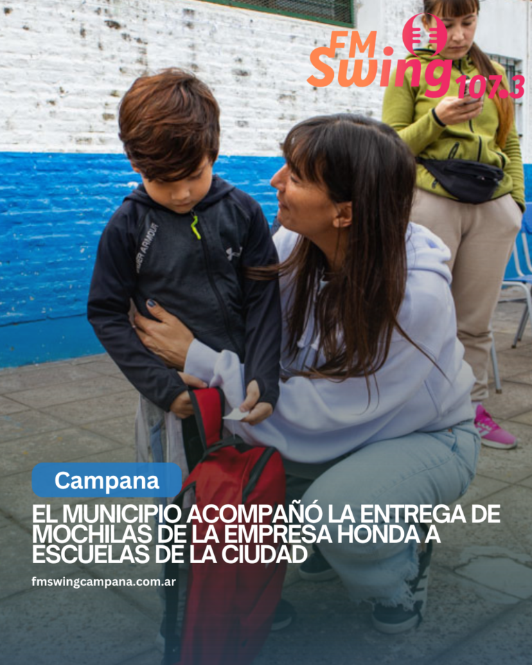 El Municipio acompañó la entrega de mochilas de la empresa Honda a escuelas de la ciudad
