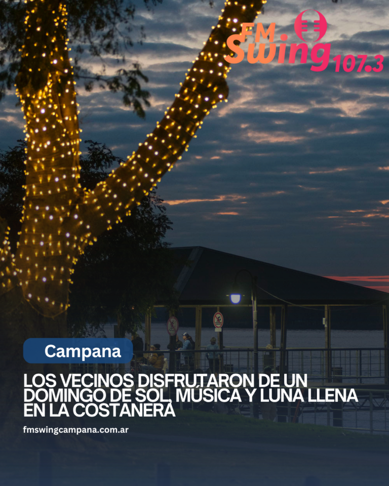 Los vecinos disfrutaron de un domingo de sol, música y luna llena en la Costanera