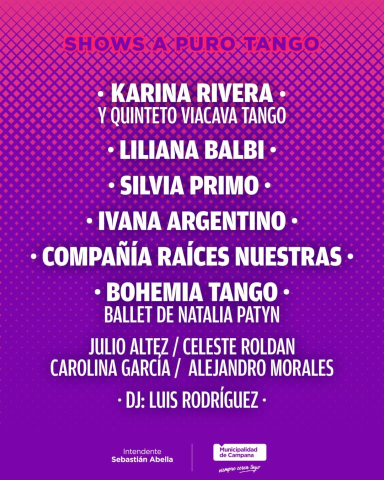 El Festival de Tango de Campana llega con una destacada programación artística
