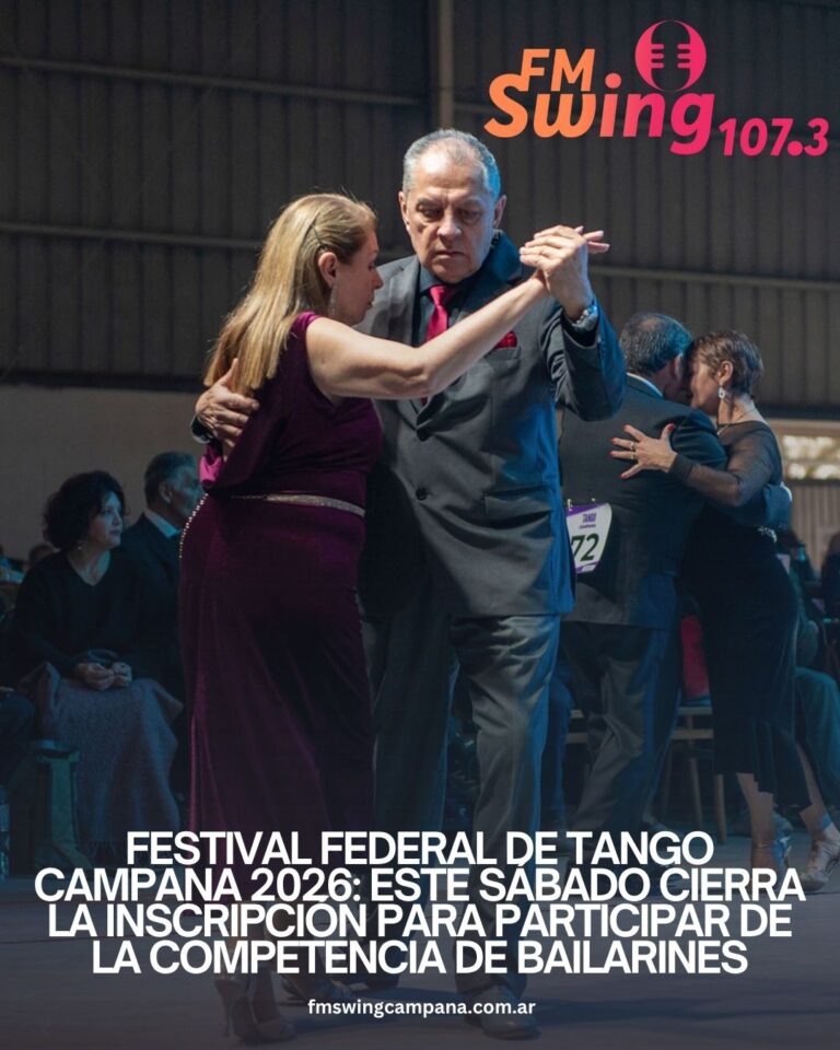 Festival Federal de Tango Campana 2026: este sábado cierra la inscripción para participar de la competencia de bailarines