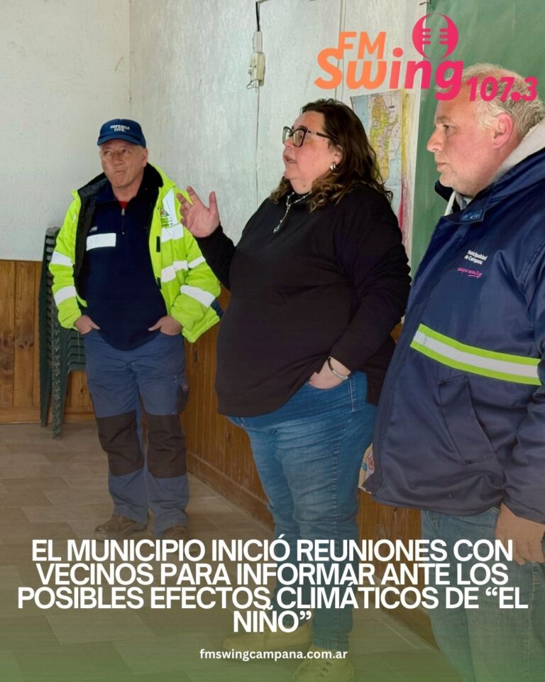 El Municipio inició reuniones con vecinos para informar ante los posibles efectos climáticos de “El Niño”