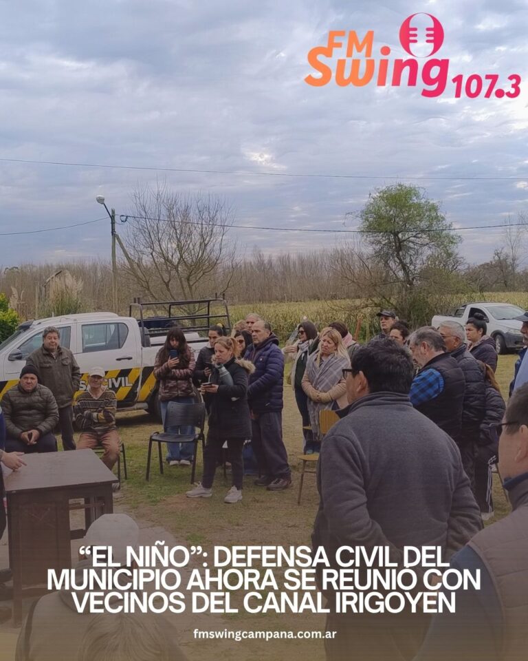 “El Niño”: Defensa Civil del Municipio ahora se reunió con vecinos del canal Irigoyen