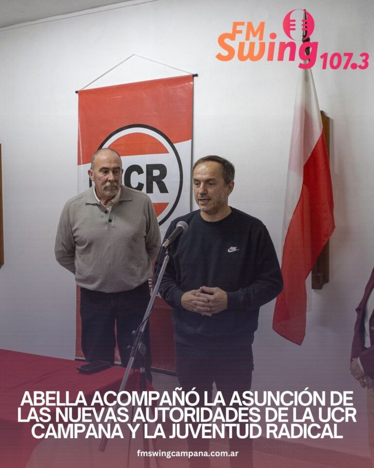 Abella acompañó la asunción de las nuevas autoridades de la UCR Campana y la Juventud Radical