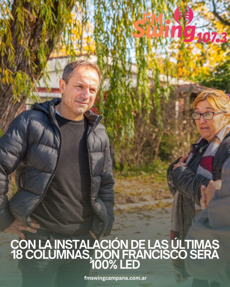 CON LA INSTALACIÓN DE LAS ÚLTIMAS 18 COLUMNAS, DON FRANCISCO SERÁ 100% LED